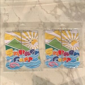 TWO Pairs ‘Summer Camp’ Socks NWT